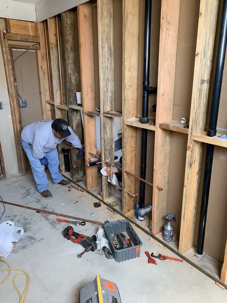 Commercial rough-in plumbing for Water Heater Replacement in Echo Lake